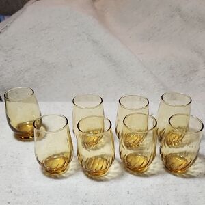Amber Glass Tumbler Set